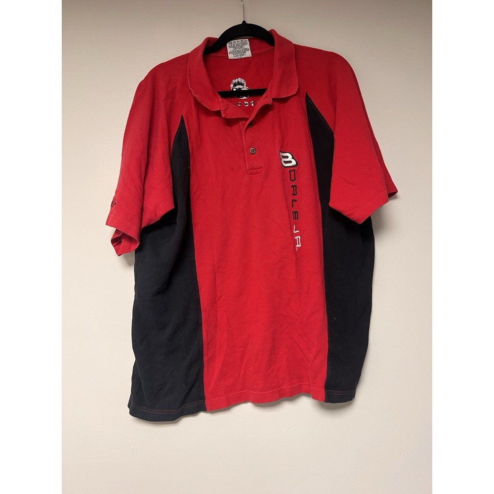 NASCAR Winner's Circle Budweiser Mens Sz XL Red Dale Earnhardt Jr Polo Shirt